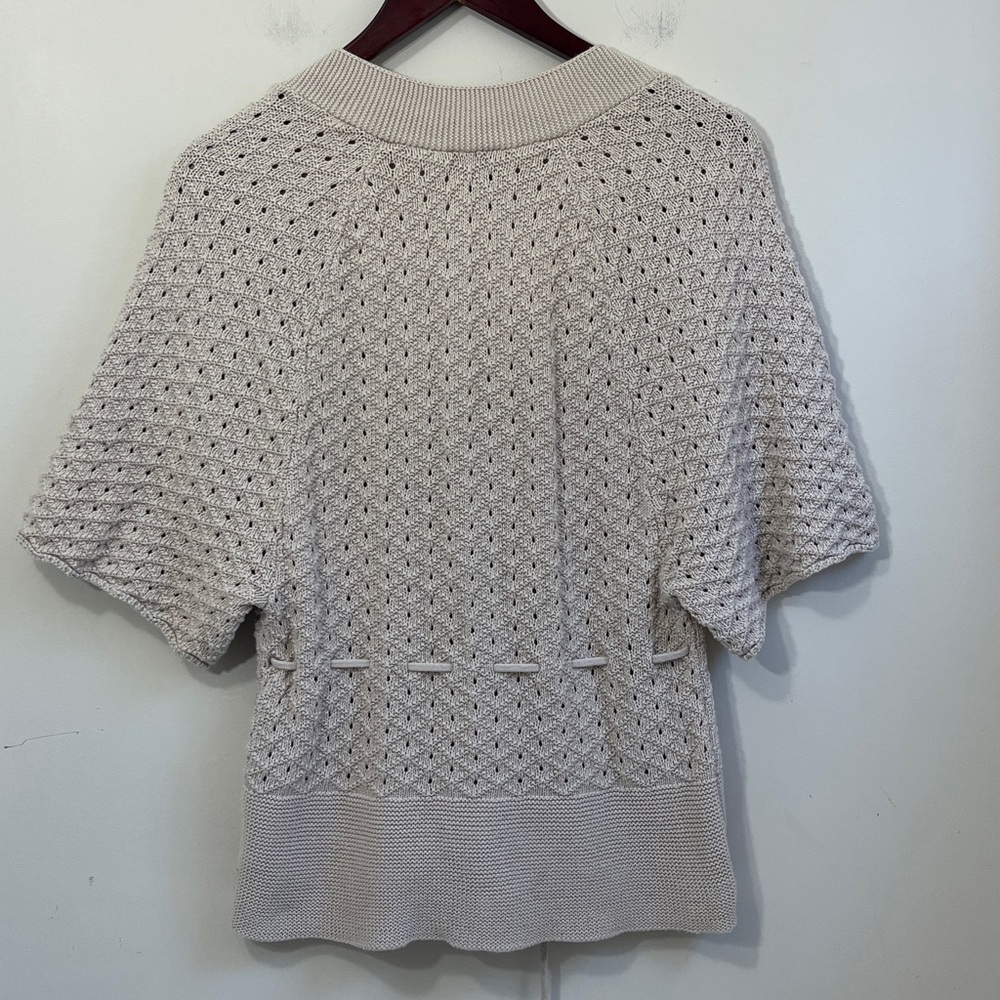 Ann Taylor Women's Short Sleeve Open Knit Cardigan Size Medium - Picture 4 of 8